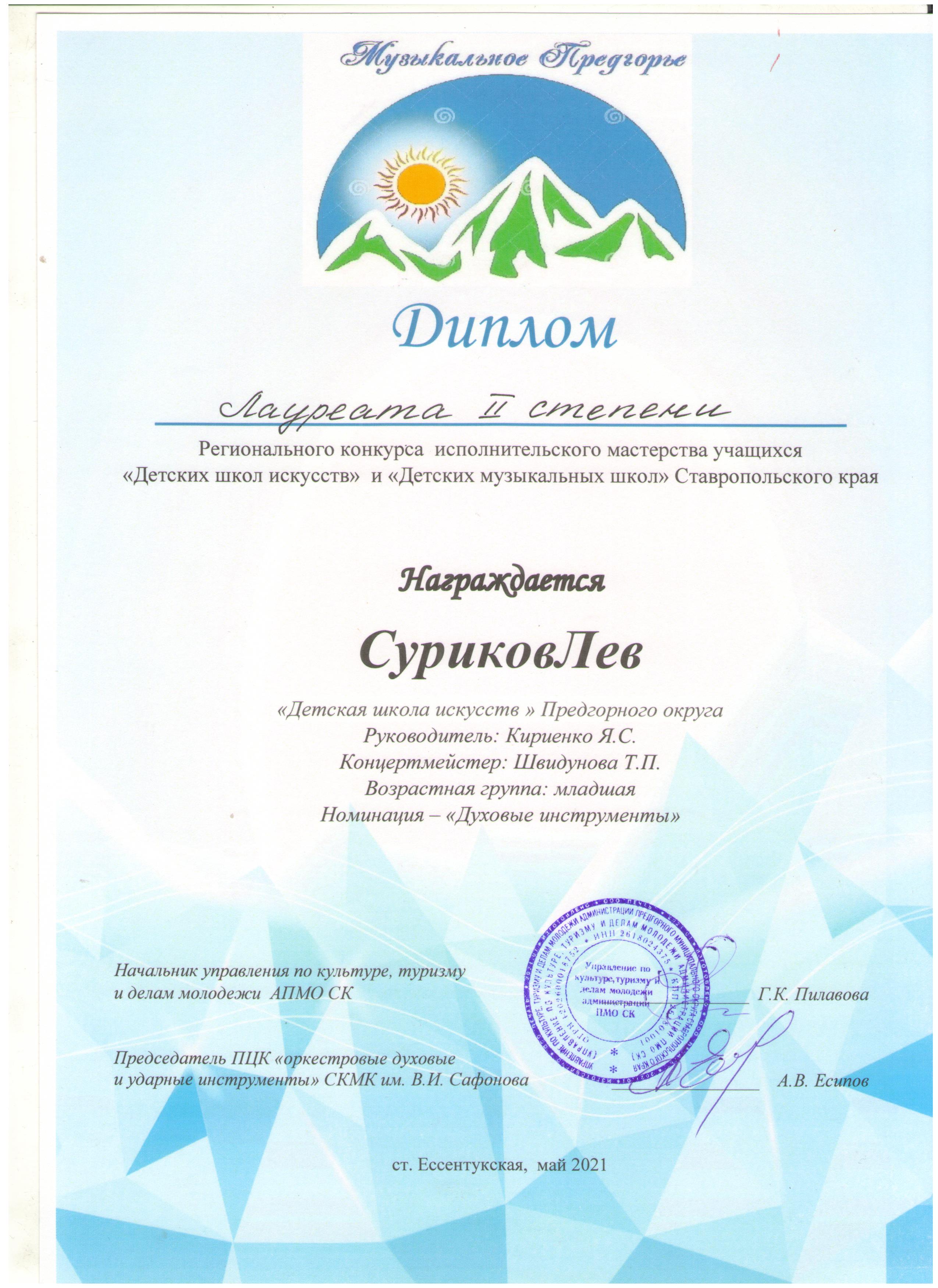 диплом Суриков